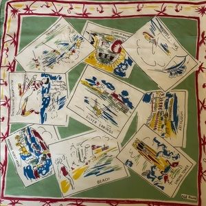 Old Navy Florida scarf with flamingo border